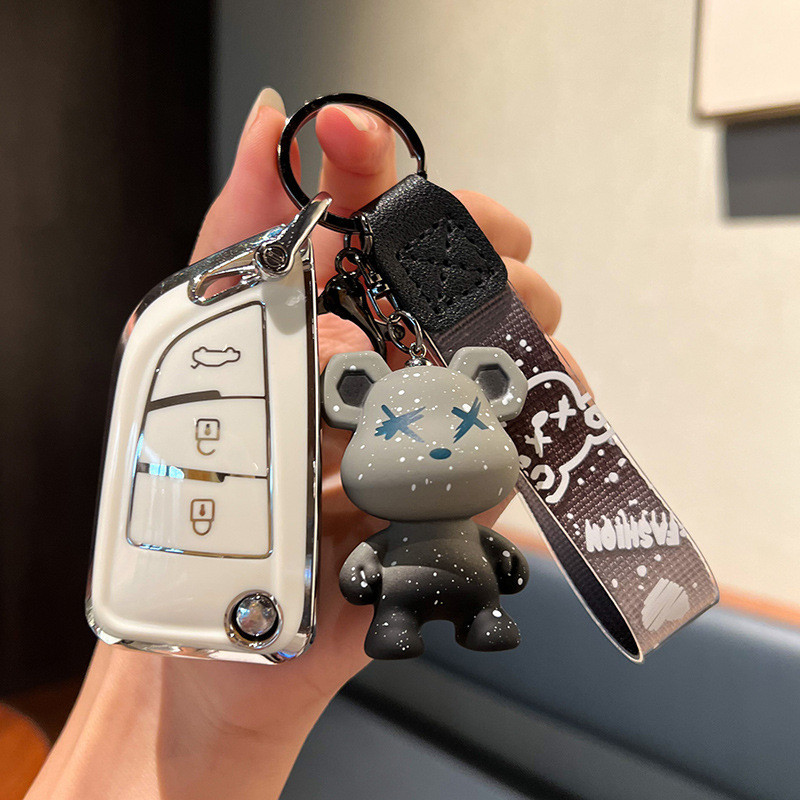 ปลอกกุญแจรถดัดแปลงรุ่นเบลด KD A28 NA28 VVDI รีโมทที่ติดตั้งเสริม 3 ปุ่ม เคสคุณภาพสูง เคลือบเงิน TPU 