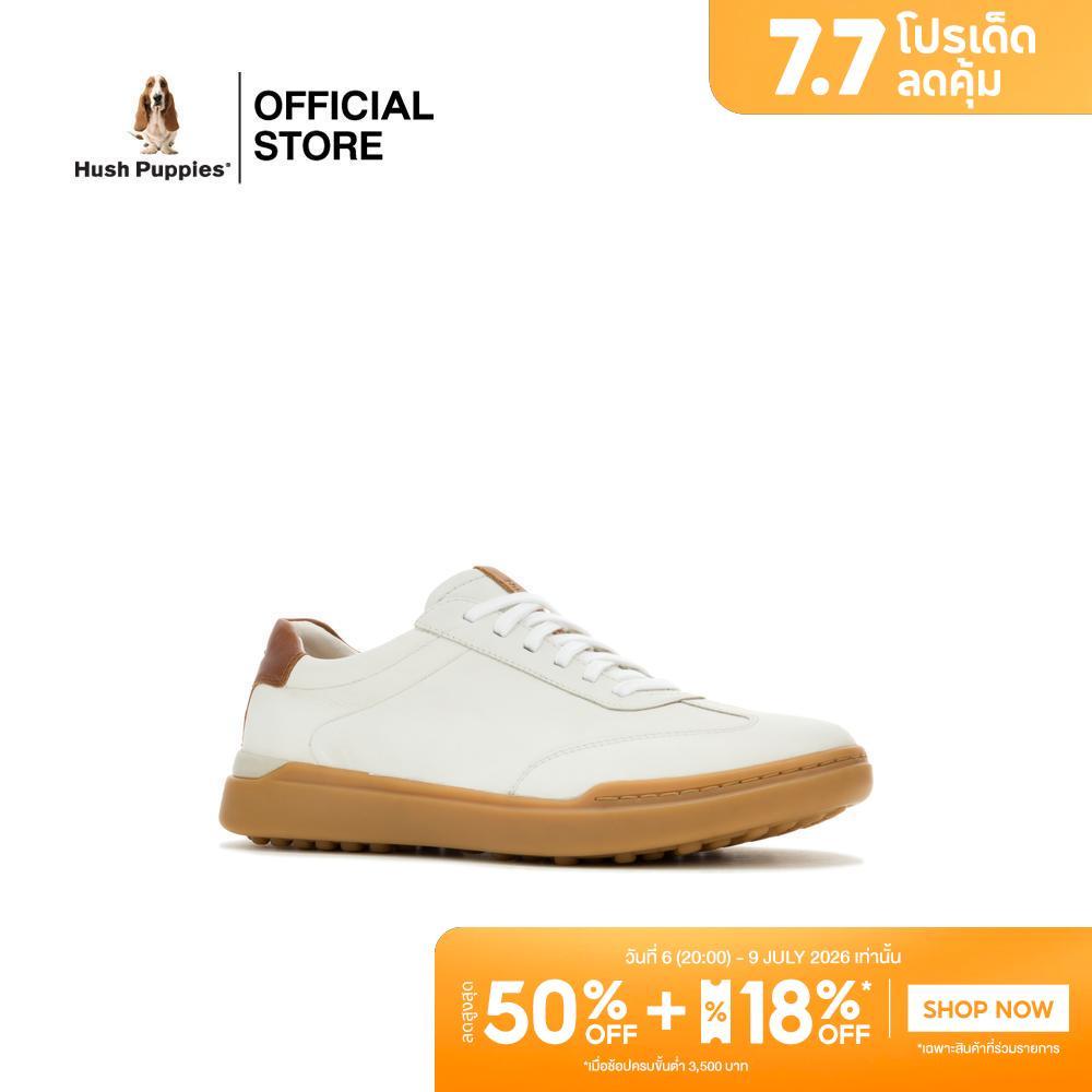 Hush Puppies รองเท้าผู้ชาย รุ่น  HP IHCFB0216W - สีขาว (รองเท้า Sneakers หนังแท้แบบสวม)