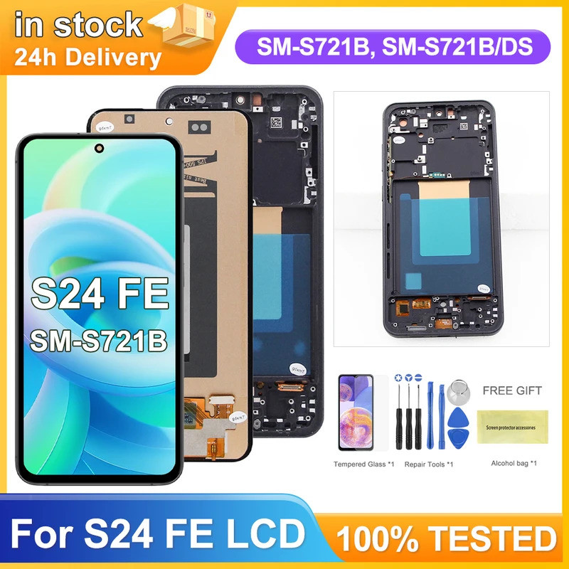 SAMSUNG สําหรับSamsung S24 FE 5GจอแสดงผลLCD Touch Screen DigitizerสําหรับSamsung S24 FE 5G S721B S72