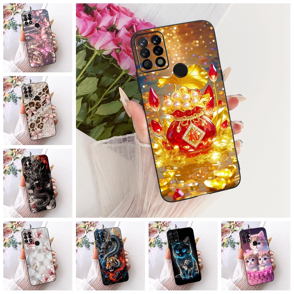 สําหรับ Tecno Pova กรณี CE7 ความงามน่ารักการ์ตูนแฟชั่นผีเสื้อตลกทาสีสําหรับ Tecno LD7 LD7j