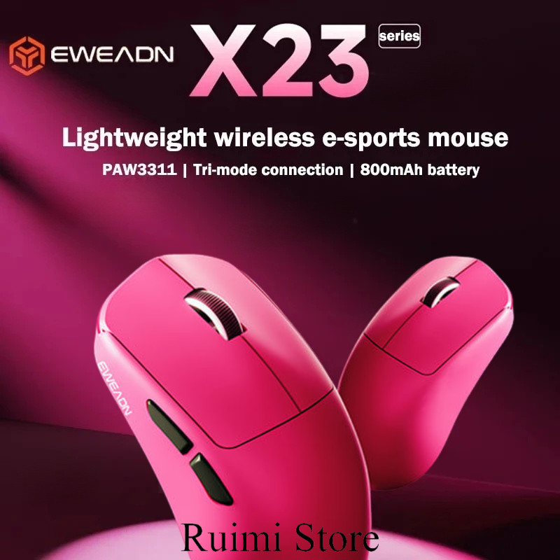 Eweadn X23 เมาส์ไร้สาย 12000 DPI PAW3311 เมาส์สําหรับเล่นเกมสามโหมดน้ําหนักเบา