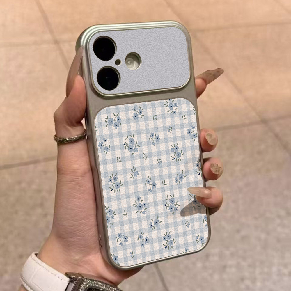 เคสโทรศัพท์ลายดอกไม้ For iPhone 16promax 17 Pro Max 14 15 17 16 13 11 12 13promax 15pro เคสโทรศัพท์กันกระแทกสไตล์หนังแกะ