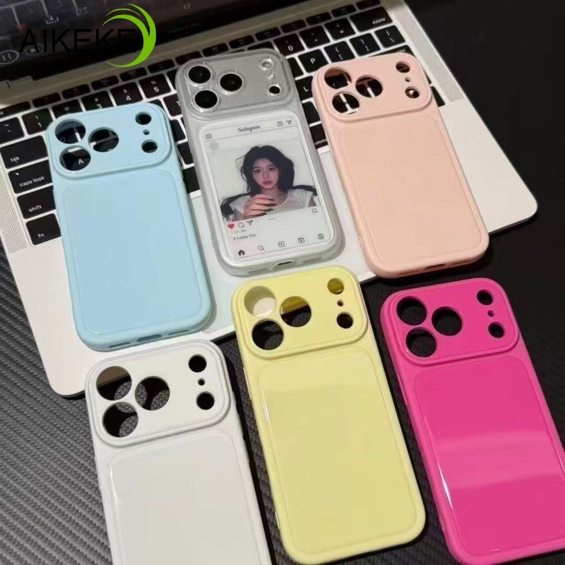 Simple Rounded Edgesเคสโทรศัพท์สําหรับOPPO Reno 16 Pro 15 Pro Max Mini 14 13 11 9 Pro 8 7 Lite 8Z 7Z 5G 4Gเคลือบเงาน่ารักMacaronสีAnti-fall Softปลอก