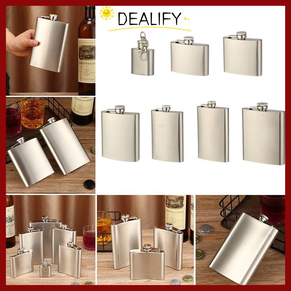 in stockDEALIFY Hip Flask, Leakproof Portable Liquor Flask, High Quality Container สะดวกสแตนเลส Whis