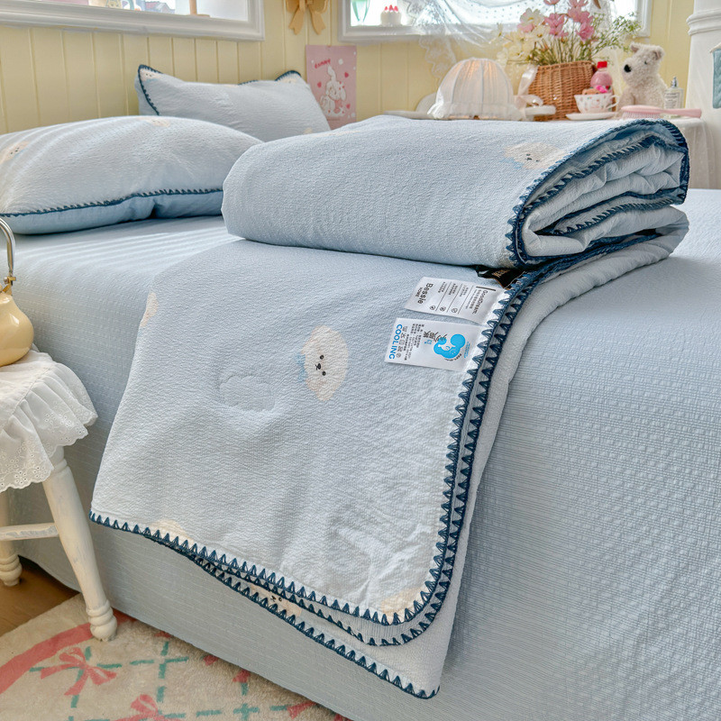Puff gauze summer quilt, summer cooling quilt, air conditioning quilt, single and double person quil