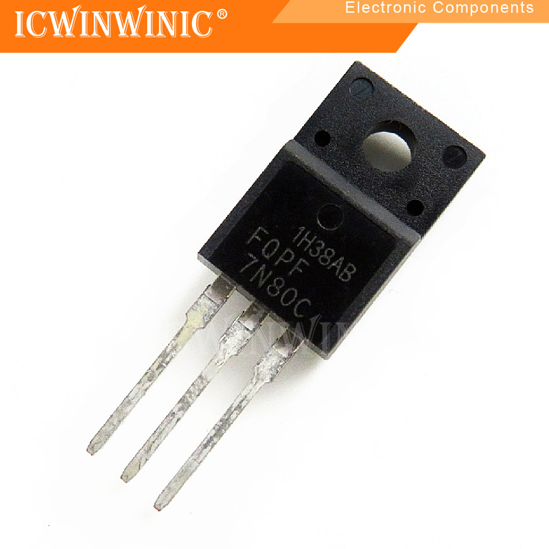 5 ชิ้น FQPF7N80C FQPF7N80 TO-220F ส่วนประกอบอิเล็กทรอนิกส์