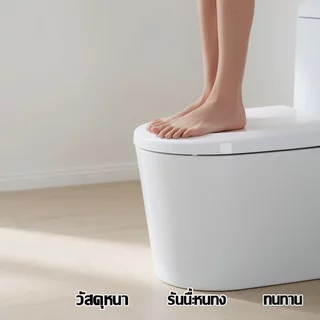 ฝารองนั่งชักโครก รูป U V O พลาสติก PP หนา ปรับรูยึดได้ ติดตั้งง่าย ใช้ได้หลายรุ่น
