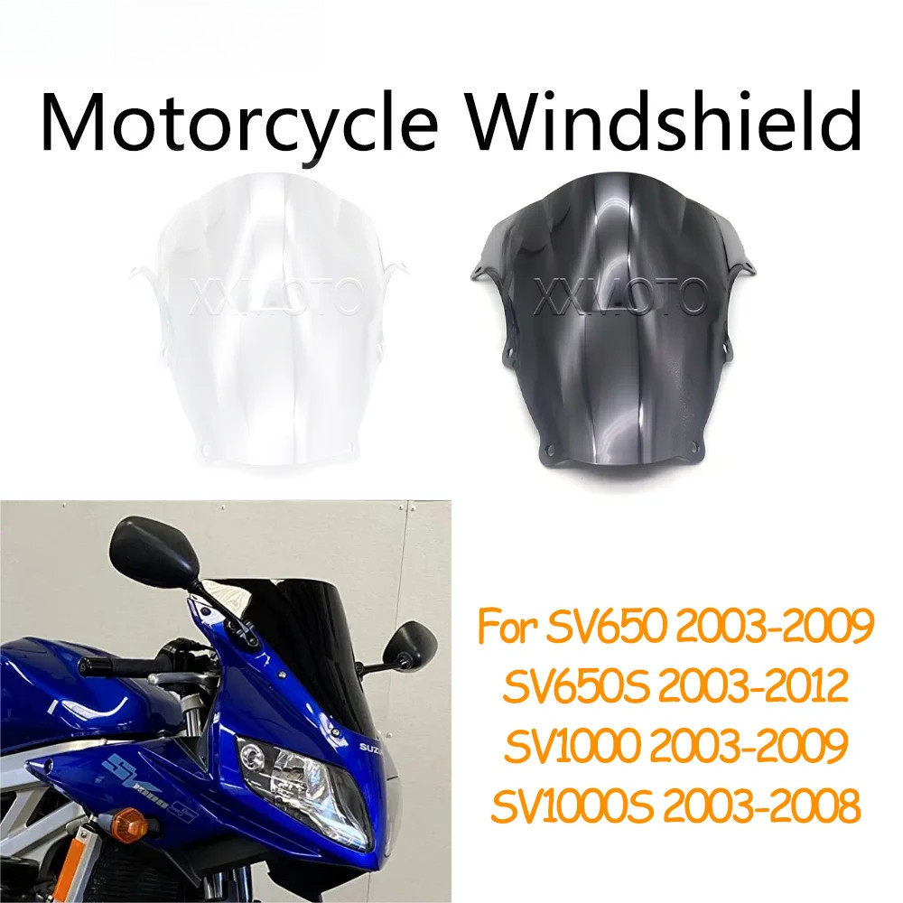 สําหรับ Suzuki SV650 SV650S SV1000 SV1000S SV 650 S 1000 1000S รถจักรยานยนต์ด้านหน้ากระจก Windproof 
