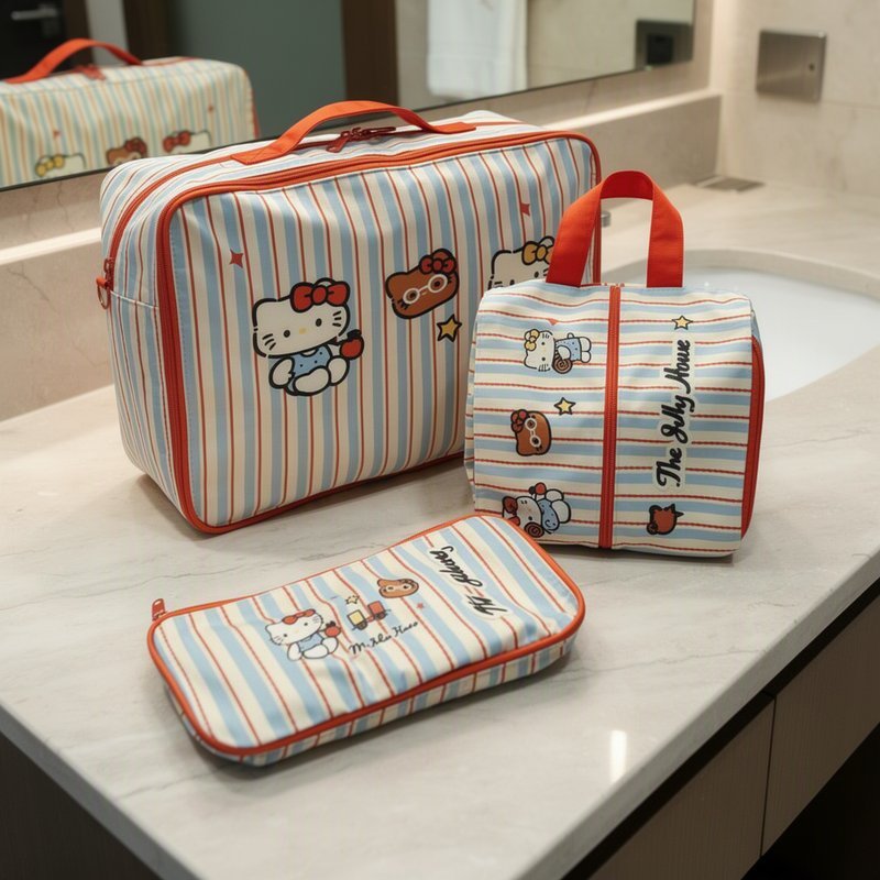 Mishilei طقم حقائب تنظيم السفر Hello Kitty (4 قطع) — صورة 4