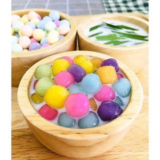 บัวลอยแก้ว สีพาสเทล Homemadeแท้100% ต้นตำรับสูตรคุณยายBy jasmine