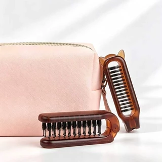 หวีพับ แบบพกพาเดินทาง ใช้ได้ทั้ง ผมตรง ผมหยิก หวีอเนกประสงค์ หวีขนาดเล็ก Folding comb