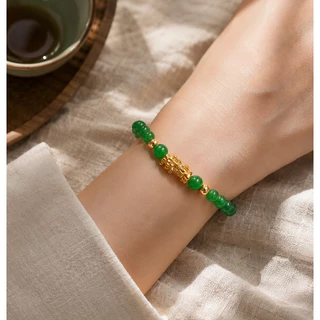 [ขายดี] สร้อยข้อมือปี่เซียะ เรียกทรัพย์ หินมงคล รุ่นใหม่ ใส่ได้ทั้งชายและหญิง พร้อมกล่องของขวัญ