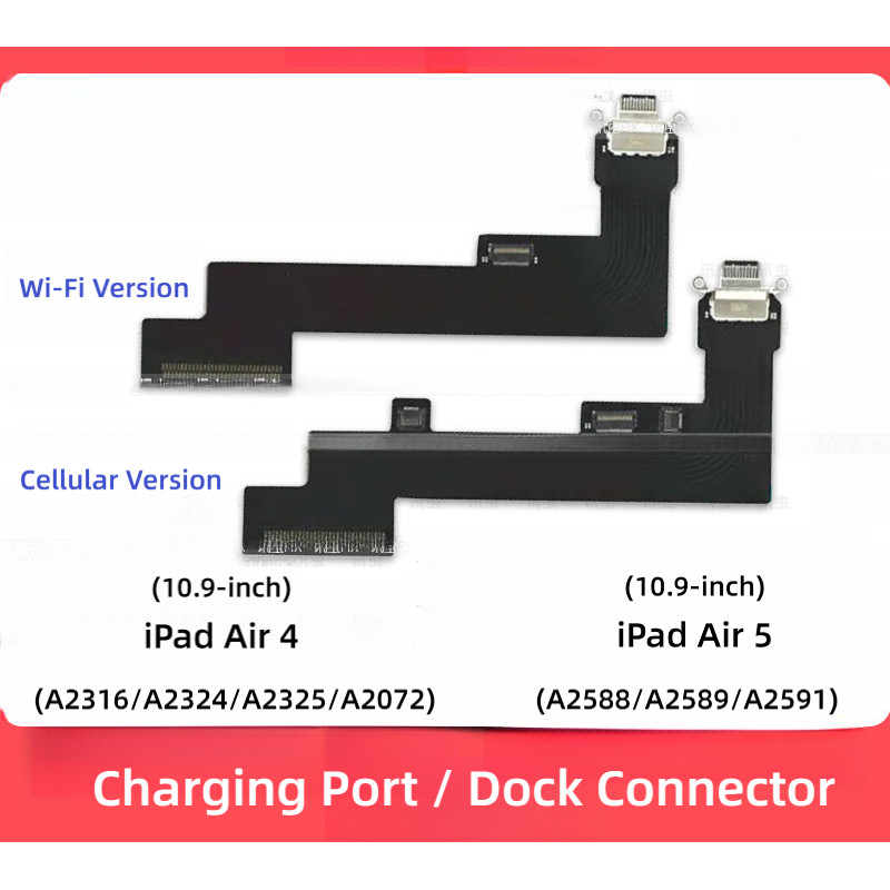 เข้ากันได้กับพอร์ตชาร์จ iPad Air4 10.9 นิ้ว A2316 A2588 A2589 A2324 A2325 Air5