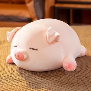 หมูน่ารักนุ่มสุดๆ ตุ๊กตาหมูขนฟูเล่นนอนกอด หมอนข้างสุดซอฟต์ให้สาวกอดนอนหลับฝันดี ของขวัญวันเกิดสุดเพอร์เฟกต์