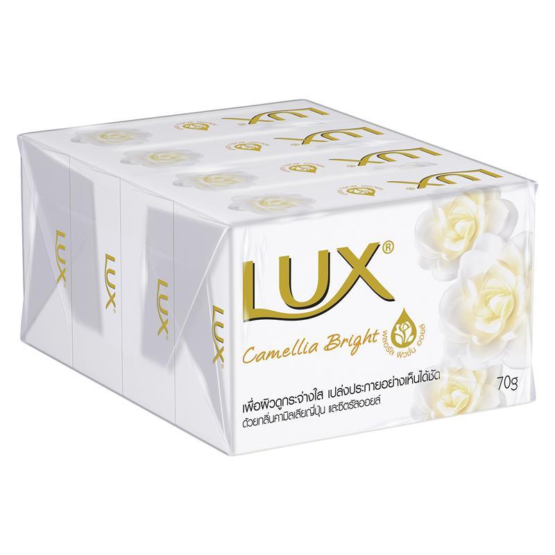 LUX สบู่ก้อน รุ่น คามิลเลีย ไวท์ (แพ็ค 4 ก้อน)