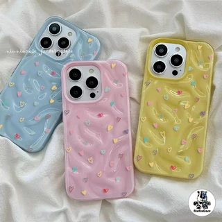 กรณีโทรศัพท์ จัดส่งจากประเทศไทย ความรัก ที่มีสีเคสไอโฟน iPhone 16 15 14 13 12 11 PRO MAX X XS MAX XR 7/8P ป้องกันลายนิ้ว