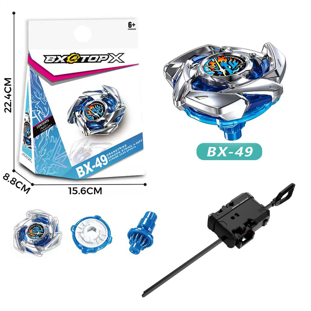 Bey X BX-49 Dran Strike พร้อม Ripcord และ Grip ชุดคริสต์มาสของขวัญฮาโลวีน Gyro Spinning ของเล่น Battle Top เกม