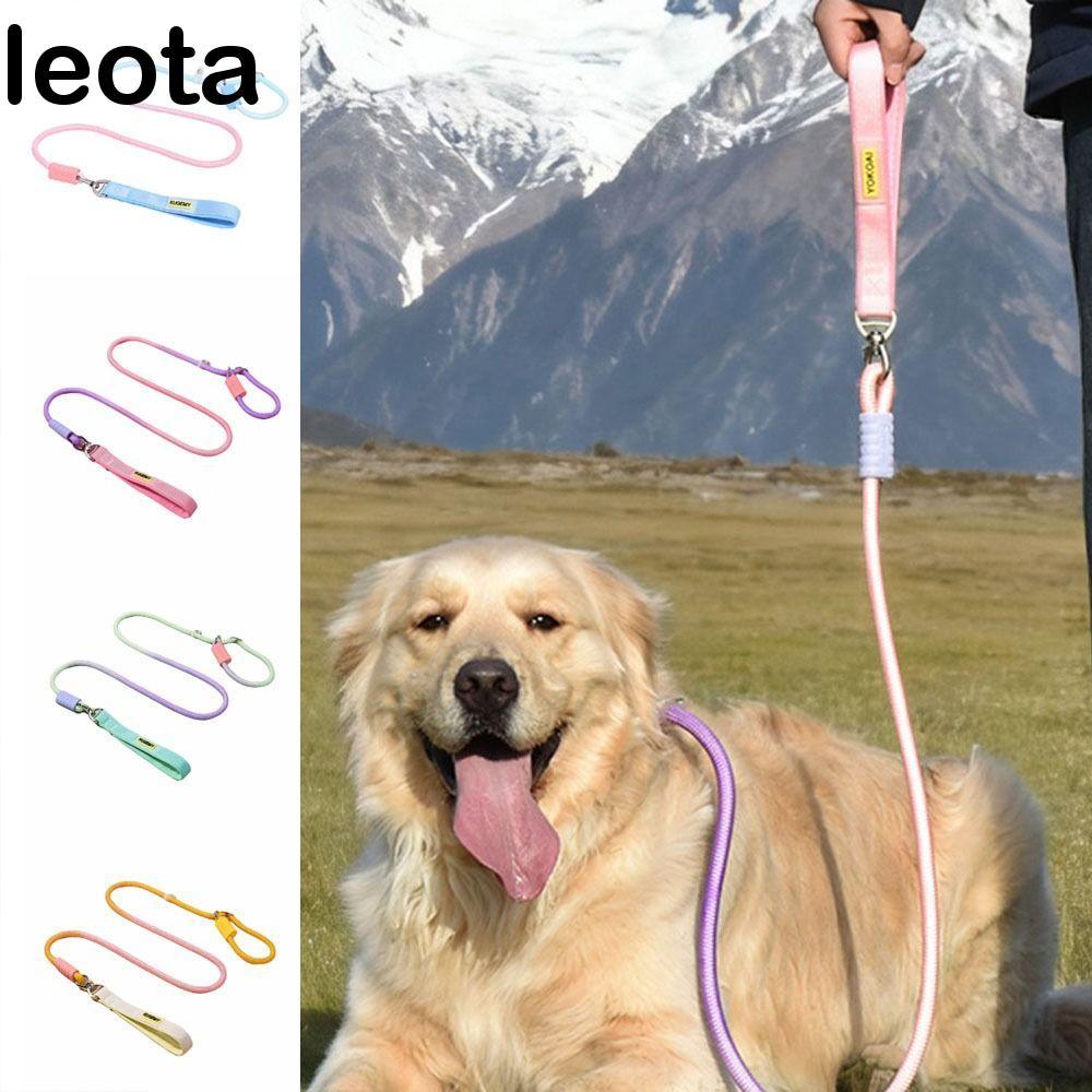 LEOTA สายจูงป้องกันการดึง, สายจูงสุนัขไนลอน Anti-Burst, Anti-Escape ปรับ Heavy Duty Anti-Tangling สั