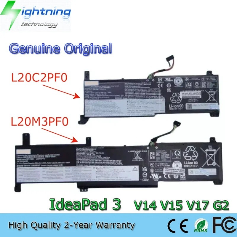 ใหม่ L20C2PF0 แบตเตอรี่แล็ปท็อปสําหรับ Lenovo V14 V15 V17 G2-ALC G2-ITL L20L2PF0 L20B2PF0 L20L3PF0 L