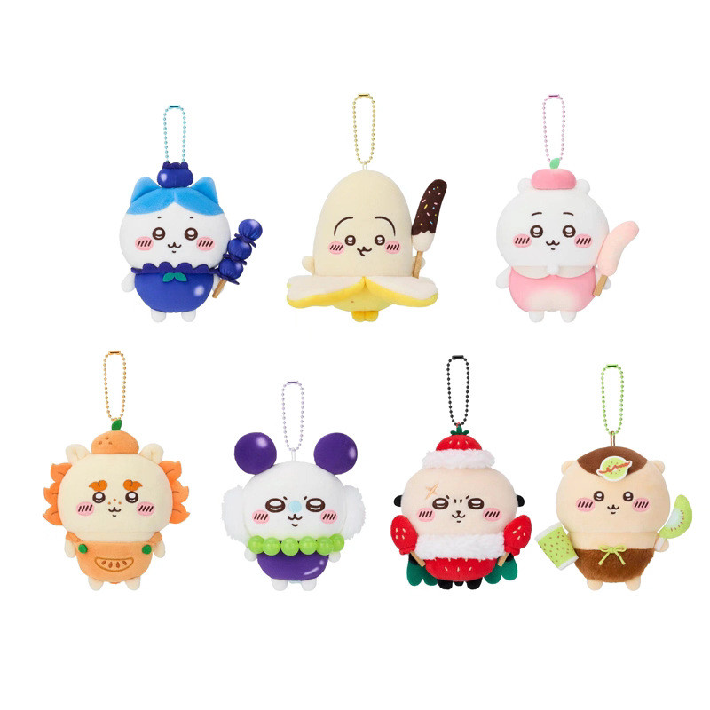 Kawaii Chikawa ผลไม้ขนมหวาน Series Plushie ของเล่นน่ารัก Hachiware Usagi ตุ๊กตาพวงกุญแจกระเป๋าจี้เด็กของขวัญ