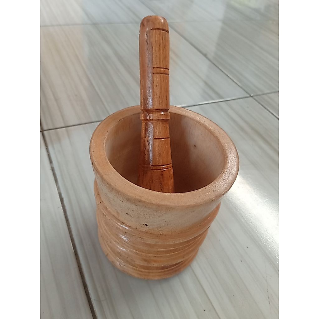 MINI WOODEN MORTAR SET WOODEN ปูนไม้ไม้ไม้