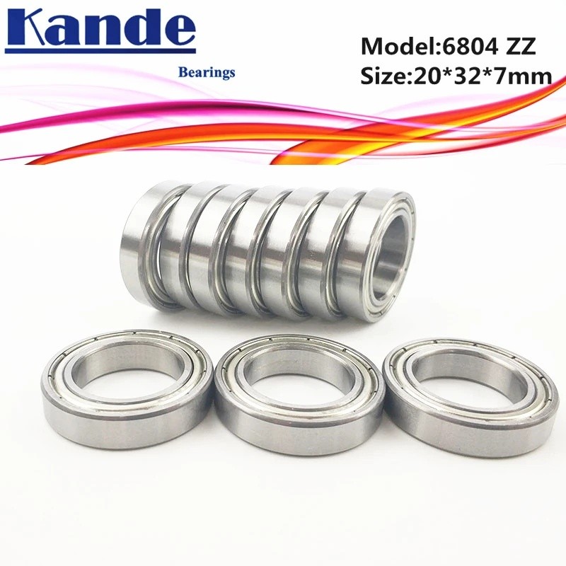 6804 ZZ 20x32x7 มม.ABEC-1 6804ZZ ส่วนบาง Deep Groove 6804 Ball แบริ่งสิ่งทอเครื่องแบริ่ง 61804 Y
