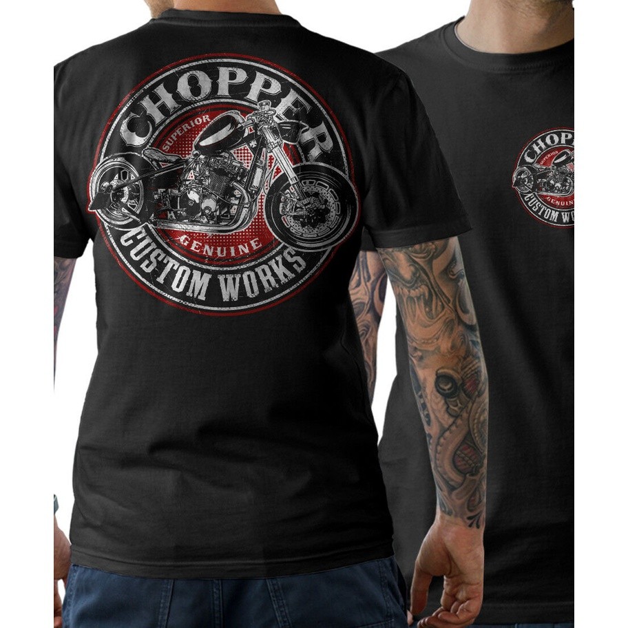 Tshirt Biker Oldschool Motorcycle Chopper ประแจสกรูแบบกําหนดเอง Mc Mens S5xl