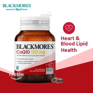 ฉลากใหม่! Blackmores CoQ10 High Potency 150mg 30 Capsules โค-เอนไซม์คิวเทน สุขภาพหัวใจ หลอดเลือด