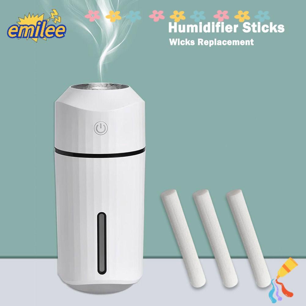 EMILEE 50PCS Humidifier Sticks,ผ้าฝ้ายวัสดุฟองน้ําติดกรองเติม Sticks,ชุดบํารุงรักษา 8 มม.ขนาด Ultras