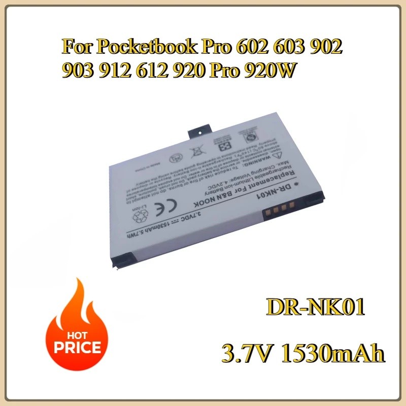 ใหม่ 3.7V 1530mAh DR-NK01 เปลี่ยนแบตเตอรี่สําหรับ Pocketbook Pro 602 603 902 903 912 612 920 Pro 920