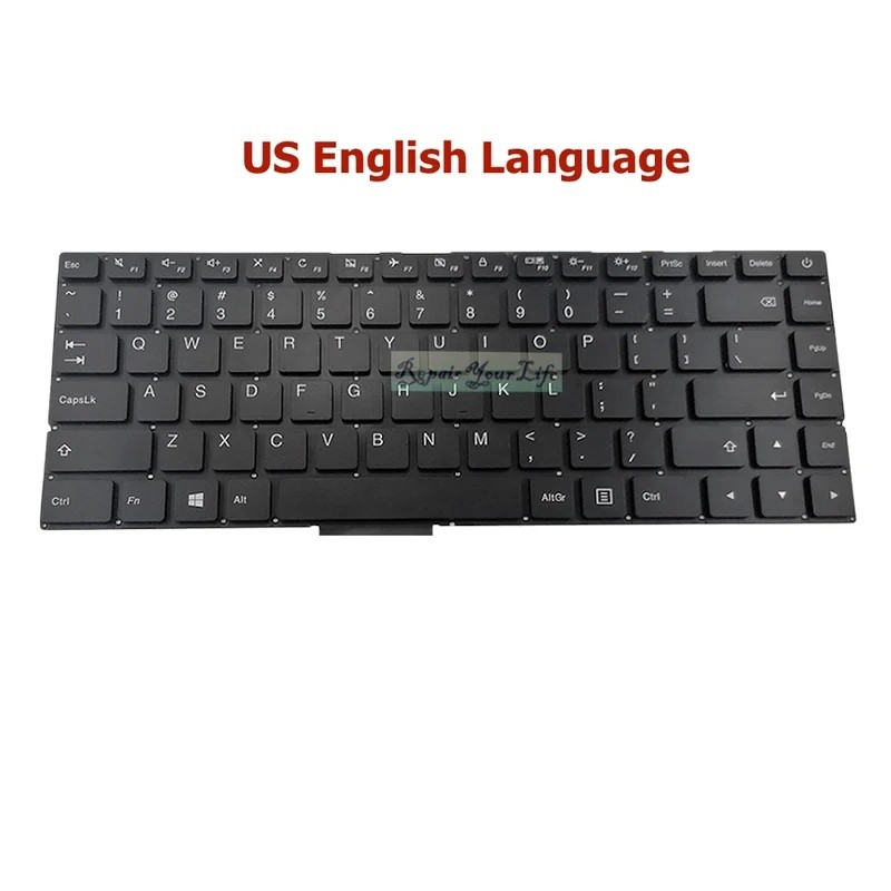 US Spain แป้นพิมพ์โน้ตบุ๊คละตินบราซิลสําหรับ EZBook S5 MB30011007 YJ-961/สําหรับ EVOO EVC141-6PR EVC