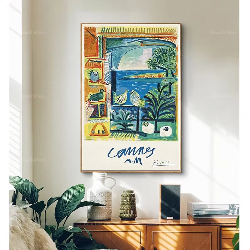 Pablo Picasso งานศิลปะ Home Wall Art Decor โปสเตอร์พิมพ์ผ้าใบ