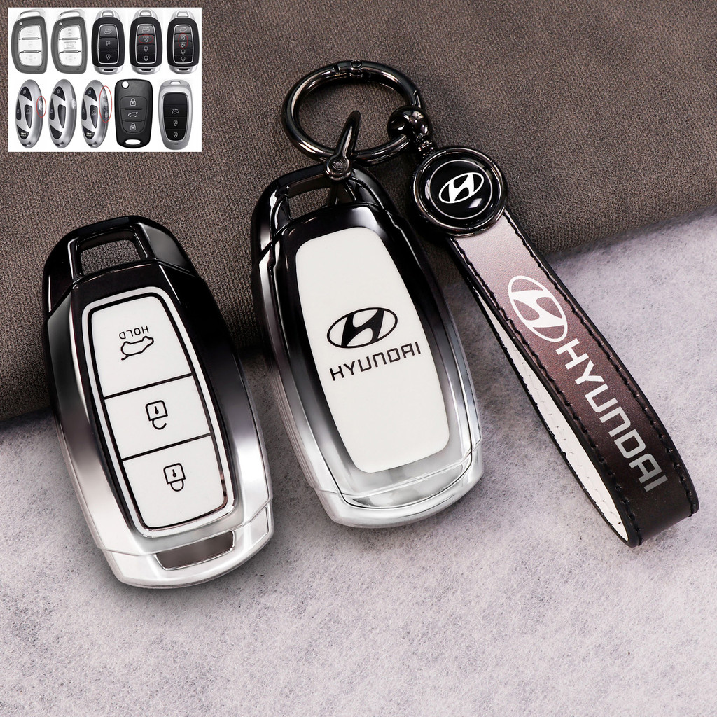 Gradientโปร่งใสกุญแจรถสําหรับHyundai Creta Kona Elantra Santa Fe MX5 Tucson Staria Palisade Ioniq 5 