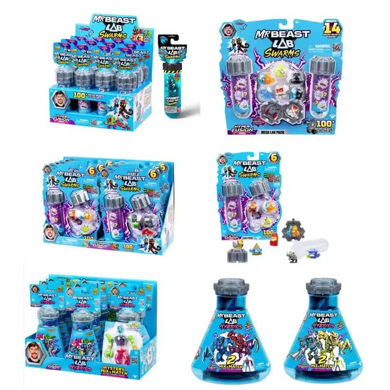 MRBEAST LAB-S3 คุณ Beast Laboratory Test Tube Manufacturing Mini Monster Doll Mystery Box ของเล่นเด็