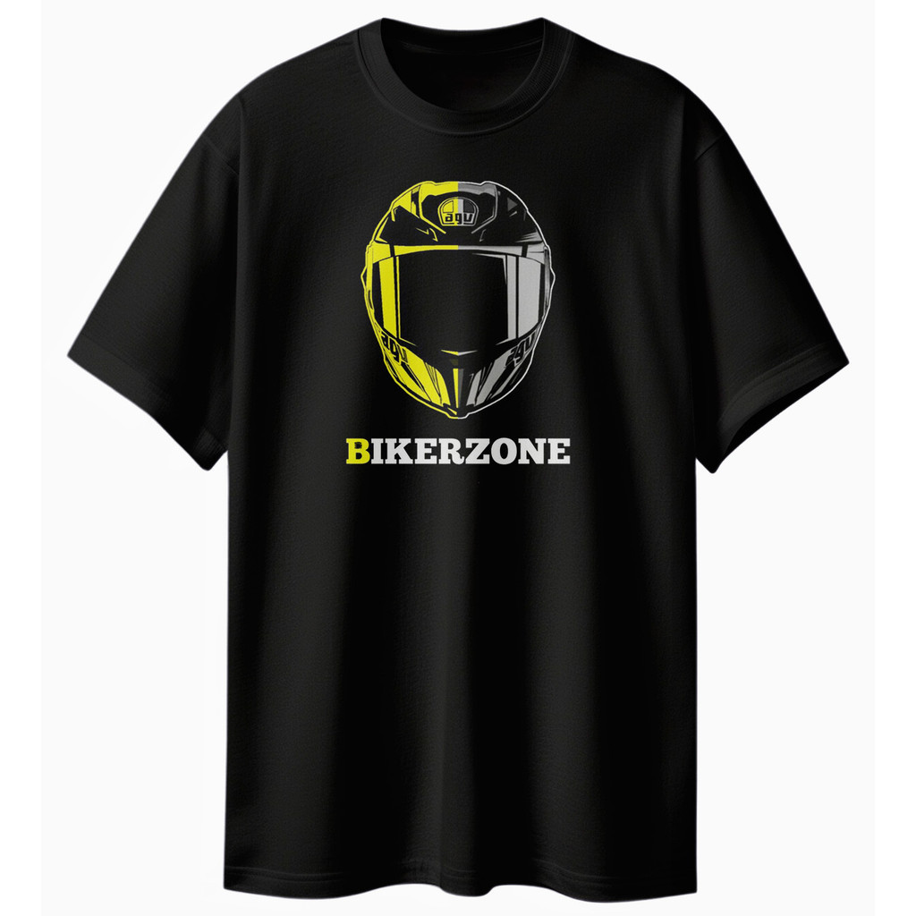 AGV HELMET BIKERZONE PREMIUM TSHIRT เสื้อยืดผู้ใหญ่ AUTOMOTIVE