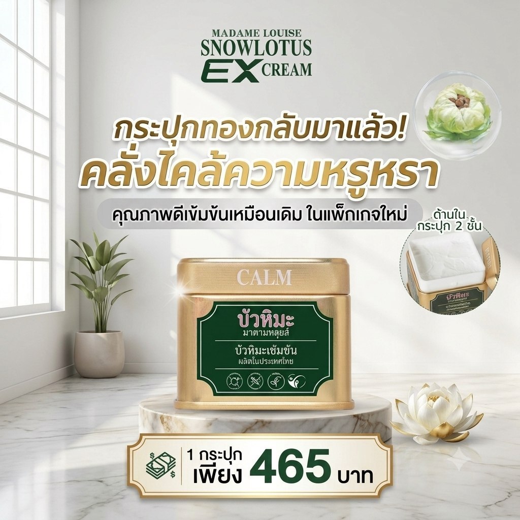 MADAME LOUISE Snow Lotus EX Cream 45g มาดามหลุยส์ บัวหิมะ ครีมบัวหิมะ