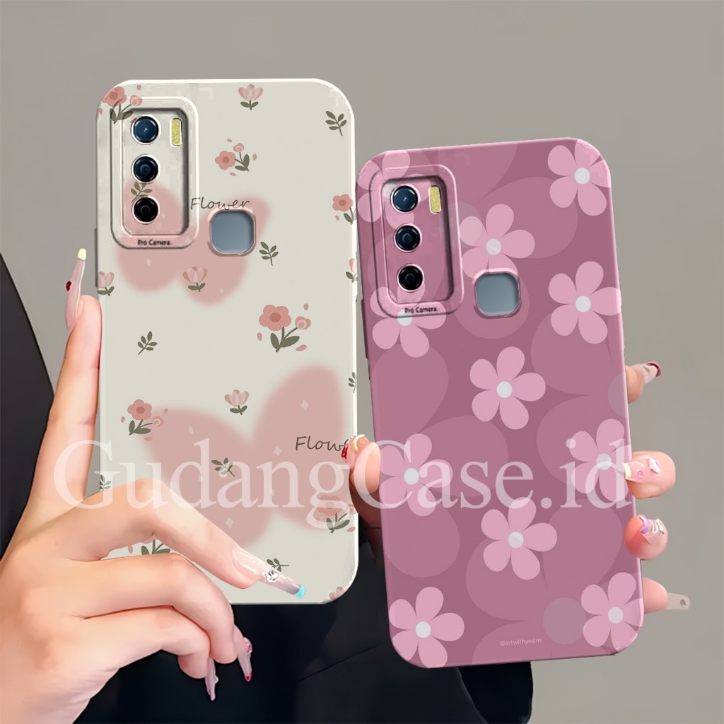 ปลอก Hp Infinix Hot 9 Play / 10 Play / 11 Play / 12 Play / 20 Play / 30 Play Softcase Flowers