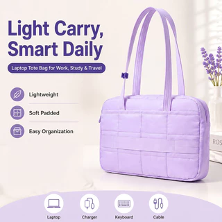 กันน้ําพร้อมส่งจากไทยกระเป๋าถือสุภาพสตรีแฟชั่นกันน้ําTote Bagกระเป๋าบุนวมลําลอง,สามารถใส่แล็ปท็อปขนาด 14-15.6นิ้วได้