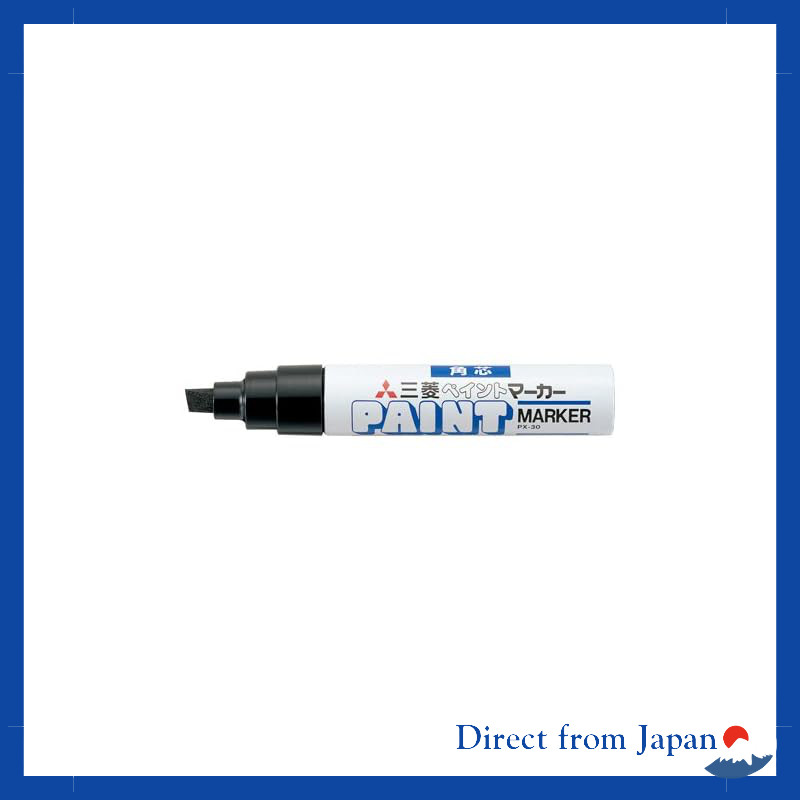 Mitsubishi Pencil uni Opaque Oil-Based Paint Marker Bold Chisel Tip Black PX30.24