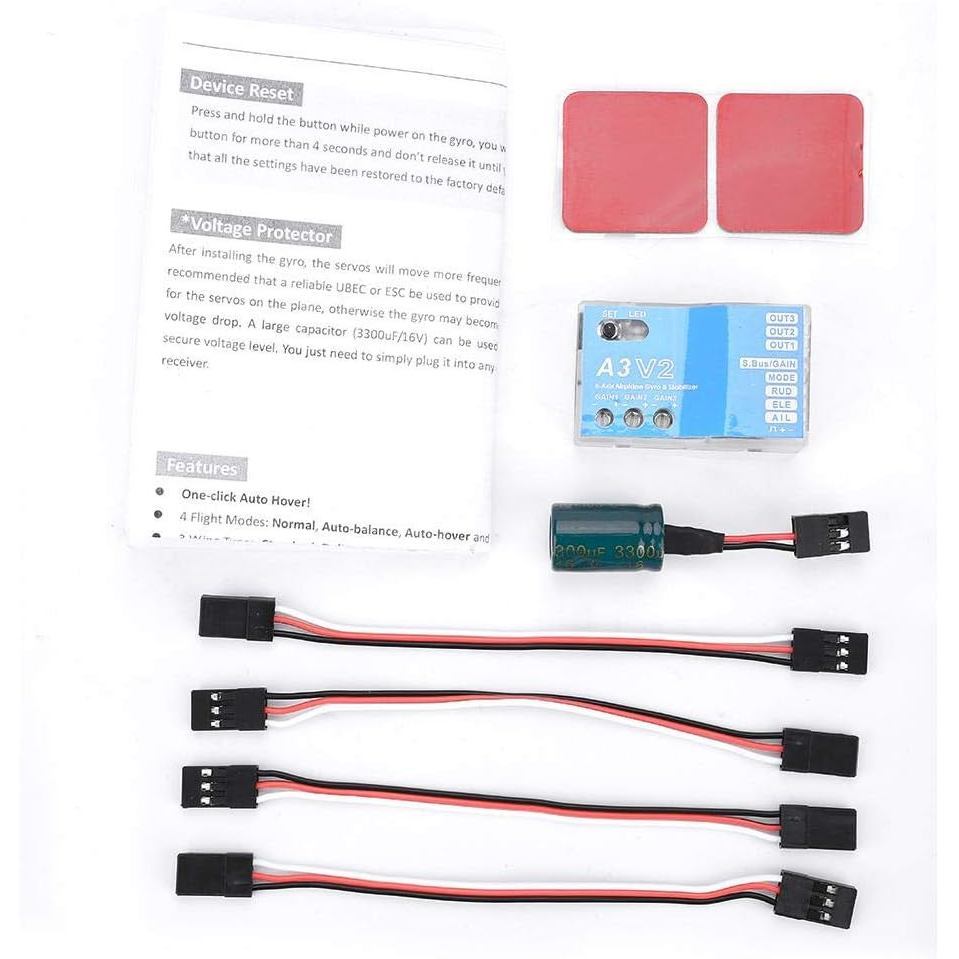 Flight Controller Stabilizer F50A 3-Axle Gyro A3 V2 Flight Controller Stabilizer ระบบสําหรับ RC Fixe