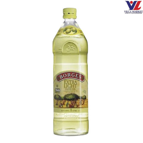 Borges Extra Light Olive Oil 1L บอร์เกส น้ำมันมะกอกเอ็กซ์ตร้าไลท์ 1 ลิตร