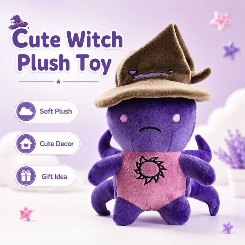 Forsaken Azure 20 ซม.Octopus Wizard ตุ๊กตาตุ๊กตาเกมตุ๊กตาของเล่นสะสมของขวัญนุ่มสําหรับแฟนอะนิเมะ