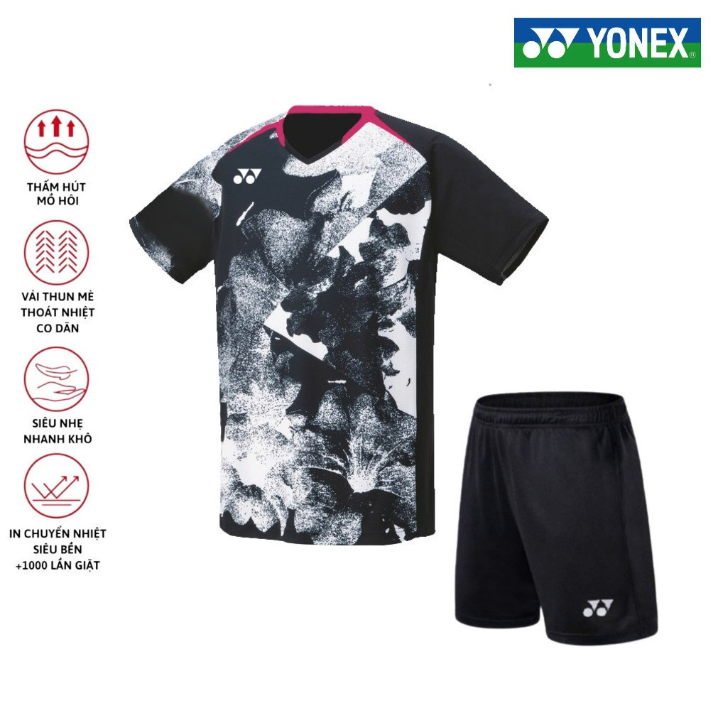 โยเน็กซ์ ม5ส56 เสื้อแบดมินตันกางเกงชุดฤดูร้อนแห้งเร็ว 3ง ระบายอากาศโพลีเอสเตอร์ชุดกีฬาสําหรับผู้ชายผู้หญิงฝึกปฏิบัติปฏิบัติ