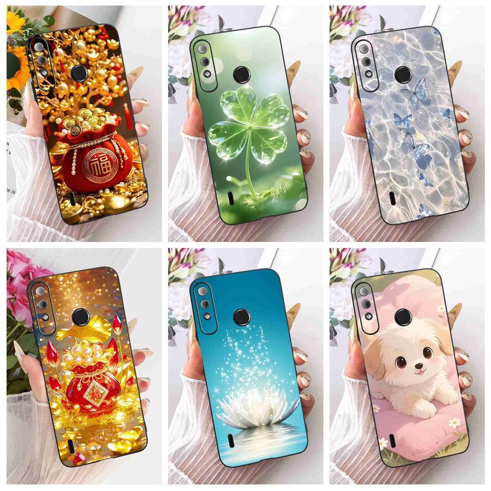 สําหรับ Itel a56 A56 6.0 "กรณีแฟชั่น Lucky สไตล์ซิลิโคน Soft TPU เคสโทรศัพท์สีดําสําหรับ ITEL A56 Pr