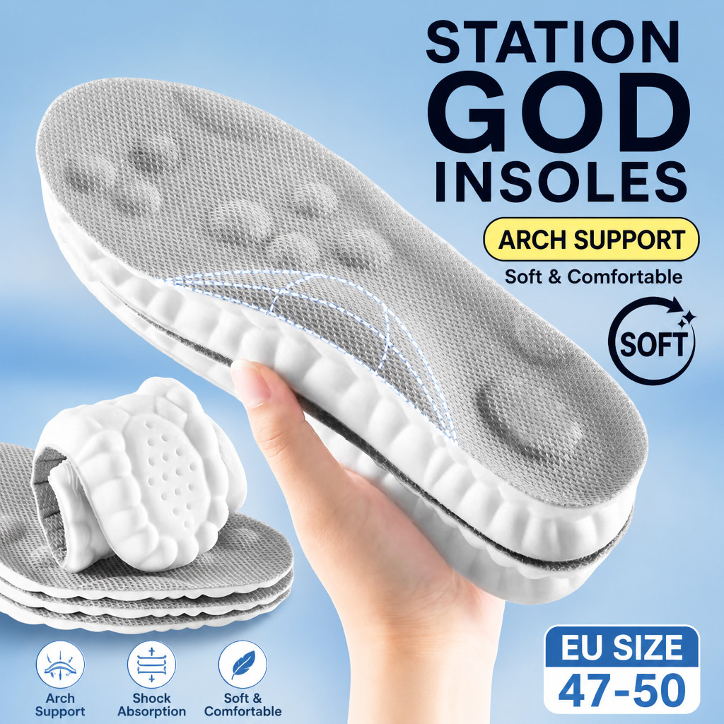 พื้นรองเท้าขนาดใหญ่พิเศษ | All-Day Standing Comfort, ความยืดหยุ่นสูงและการดูดซึมช็อก, Breathable Sweat-Wiking & Odor-Resistant, Unisex สําหรับรองเท้ากีฬา