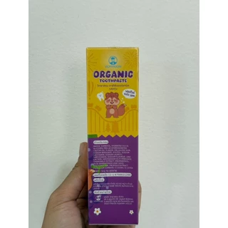 Vidhyasom ยาสีฟันออร์แกนิค มีฟลูออไรด์ 1000 ppm สำหรับเด็ก 6 เดือนขึ้นไป ขนาด 40 กรัม