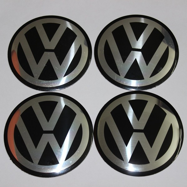 4 ชิ้น/เซ็ต 60 มม.ล้อโดมCentre Hub Cap สติกเกอร์ 3D Badge Emblem สําหรับ VW 67VY