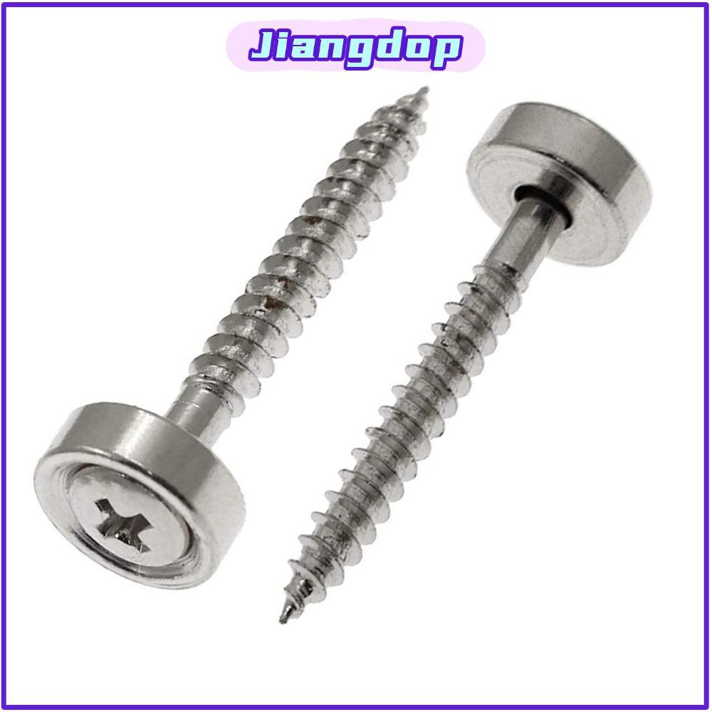 JIANG 4PCS กีตาร์คอสกรู,โลหะเงินกีตาร์คอ Joint Bushings, Professional คอ Joint Ferrules สลักเกลียวกี