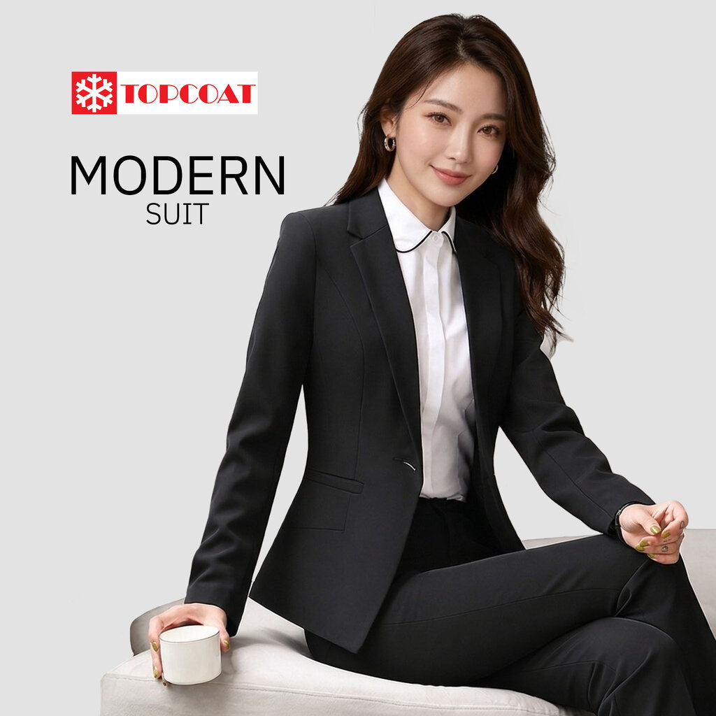 TOPCOAT เสื้อสูททรงเข้ารูป (Modern) ซับในทั้งตัว ใส่ทำงาน ผ้