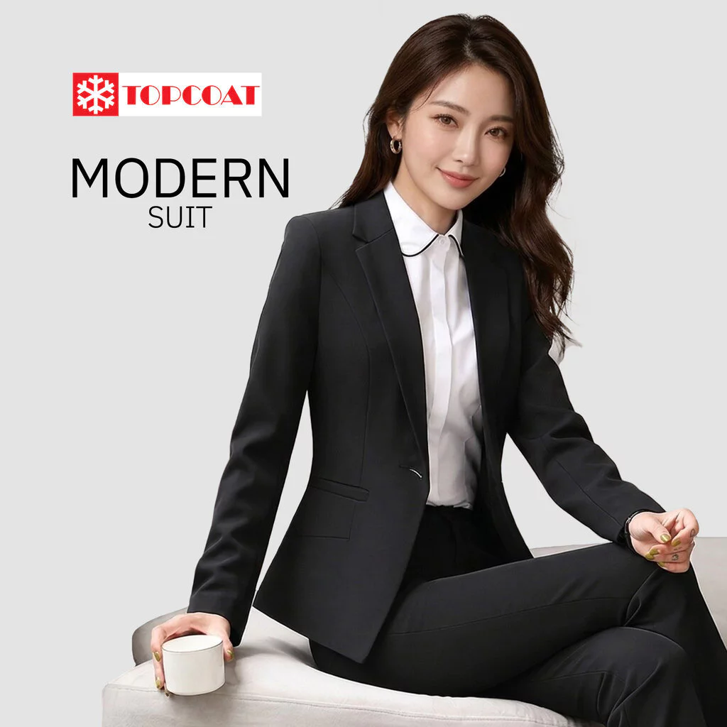 TOPCOAT เสื้อสูททรงเข้ารูป (Modern) ซับในทั้งตัว ใส่ทำงาน ผ้าเกรดพรีเมียม (1 ตัว) S-6XL